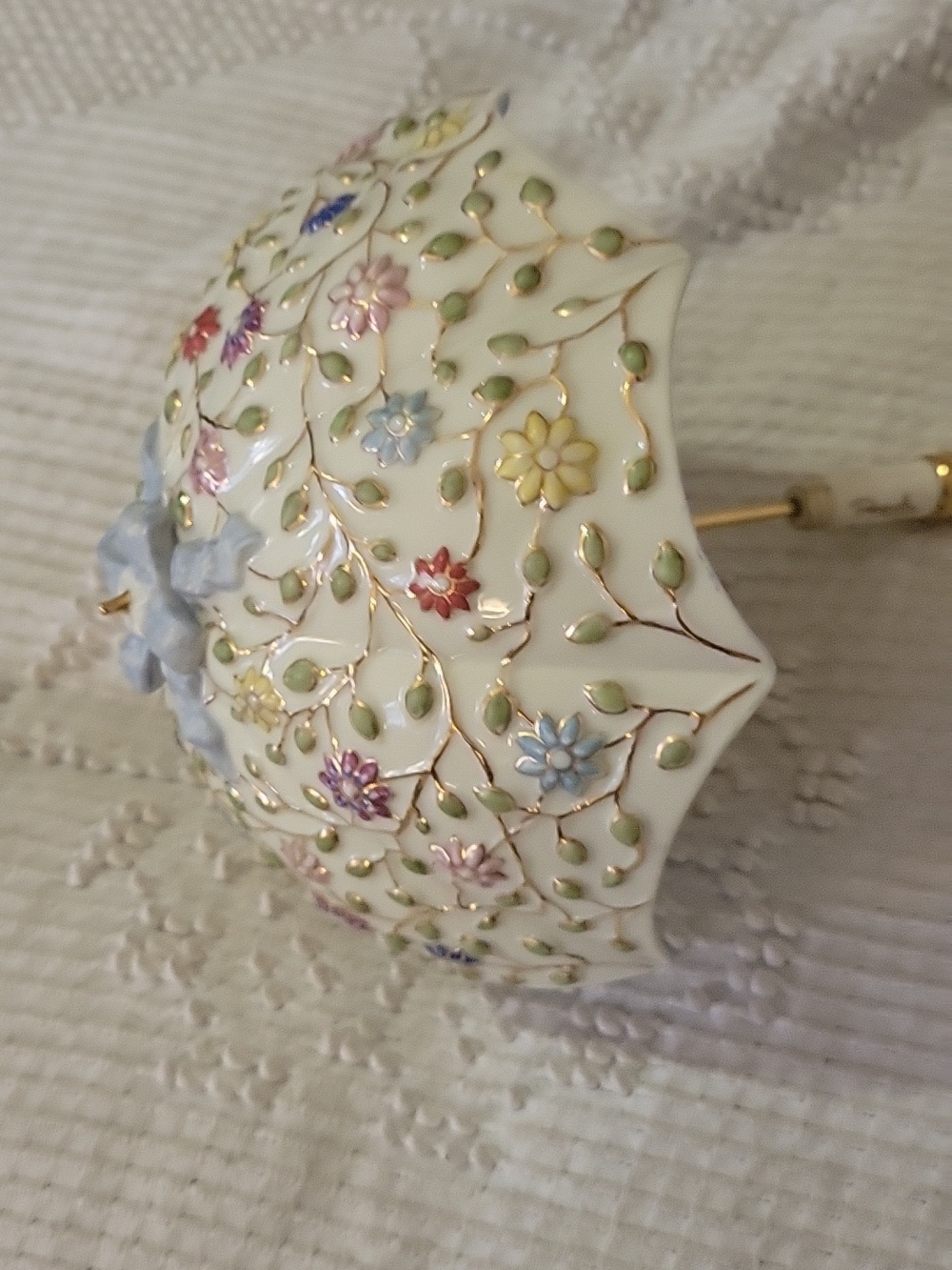 Lenox Porcelain 24kg Trim Umbrella April Showers Butterflies Flowers Parvaneh